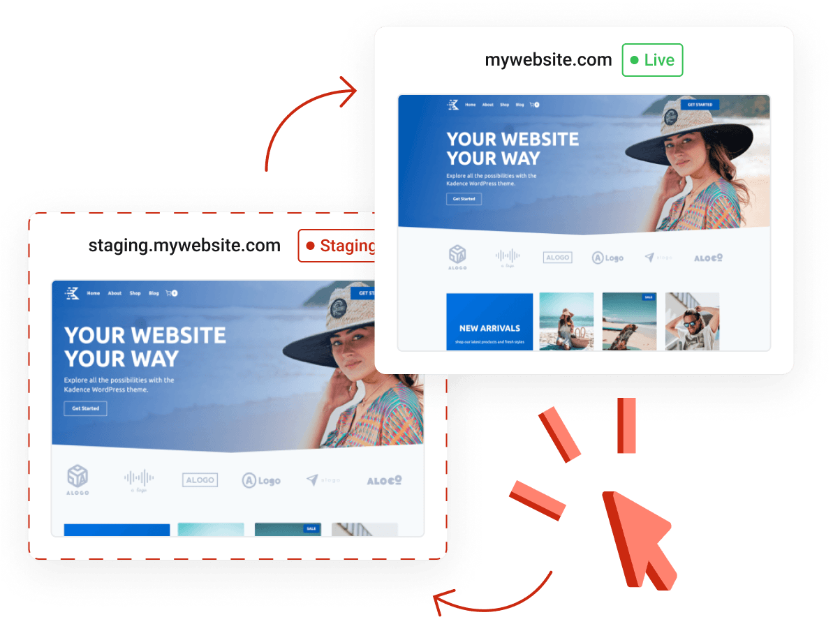 Managed WordPress Hosting Plans - One-click WordPress staging environment